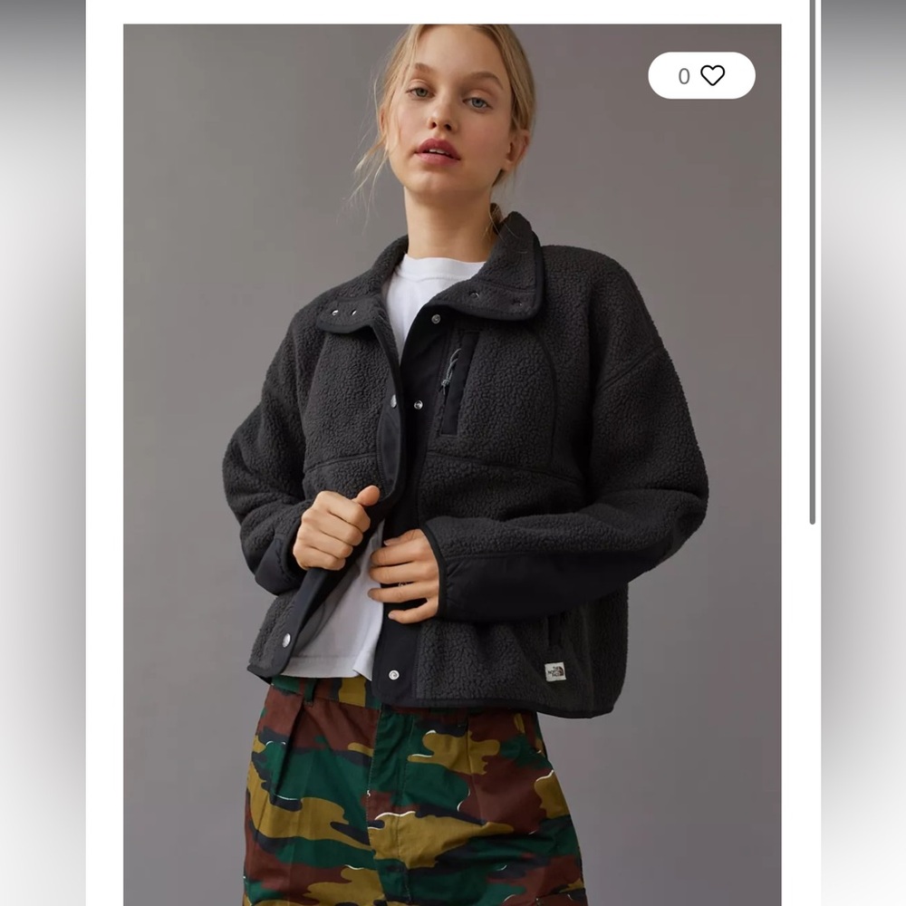 TNF Cragmont fleece button snap jacket
